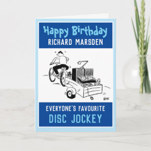 Gelukkige verjaardag van een disc jockey kaart