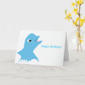 Gelukkige Verjaardag van een Dolfijn Kaart (Gele Bloem)