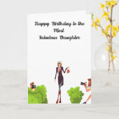 Gelukkige verjaardag van een fantastische dochter kaart (Gele Bloem)