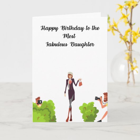 Gelukkige verjaardag van een fantastische dochter kaart (Gele Bloem)