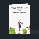 Gelukkige verjaardag van een fantastische dochter kaart<br><div class="desc">Een eenvoudige en chique leuke kaart voor Fabulous dochters overal,  tong in de wang is zeker om elke fashionista dochter glimlach te maken.</div>