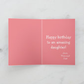 Gelukkige verjaardag van een geweldige dochterfoto feestdagen kaart (Binnen)