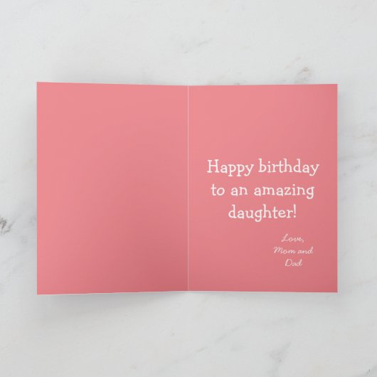 Gelukkige verjaardag van een geweldige dochterfoto feestdagen kaart (Binnen)