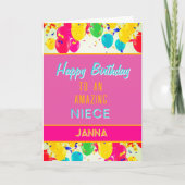 Gelukkige verjaardag van een geweldige nichtenkaar feestdagen kaart (Voorkant)