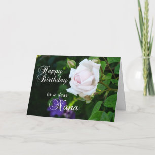 Gelukkige verjaardag van een lieve Nana-Pink Rose Kaart