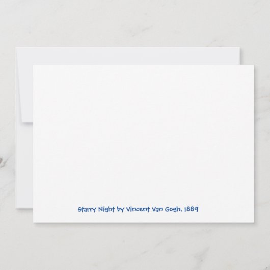 Gelukkige verjaardag, Van Gogh, (Achterkant)