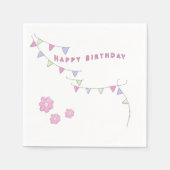 Gelukkige verjaardag van haar pastelkleuren servet (Voorkant)