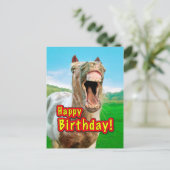 Gelukkige Verjaardag van het gelukkige paard Briefkaart (Staand voorkant)