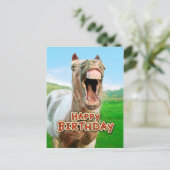 Gelukkige Verjaardag van het gelukkige paard Briefkaart (Staand voorkant)