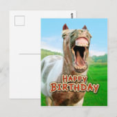 Gelukkige Verjaardag van het gelukkige paard Briefkaart (Voorkant / Achterkant)