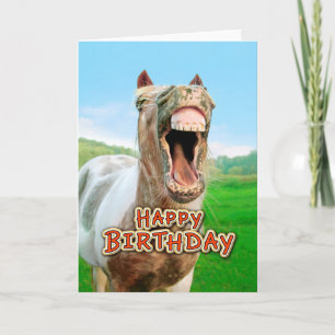 Gelukkige Verjaardag van het gelukkige paard Kaart