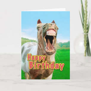 Gelukkige Verjaardag van het gelukkige paard Kaart