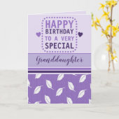 Gelukkige verjaardag van het paars van het blad va kaart (Gele Bloem)