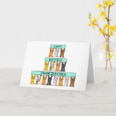 Gelukkige Verjaardag van Indiana, de Katten van de Kaart (Gele Bloem)