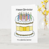 Gelukkige verjaardag van Janitor Kaart (Gele Bloem)