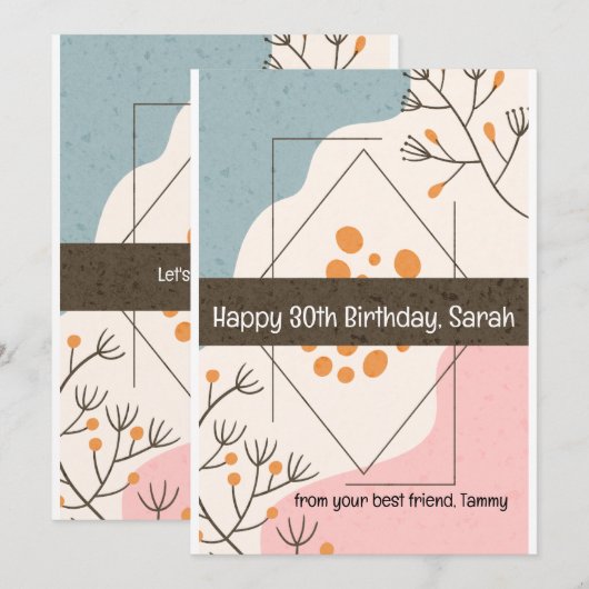 Gelukkige Verjaardag van je beste vriend (personal Kaart (Voorkant / Achterkant)