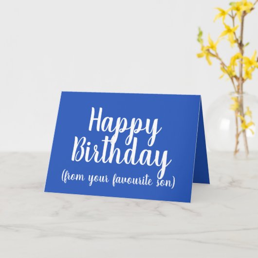 Gelukkige verjaardag van je favoriete zoon kaart (Gele Bloem)