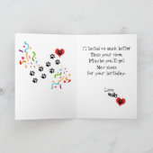 Gelukkige verjaardag van je poedel buddy kaart (Binnen)