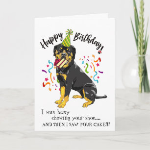 Gelukkige verjaardag van je Rottweiler Buddy Kaart