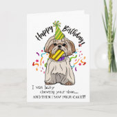 Gelukkige verjaardag van je Shih Tsu Buddy Kaart (Voorkant)