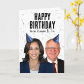 Gelukkige verjaardag van Kamala en Tim Kaart (Gele Bloem)
