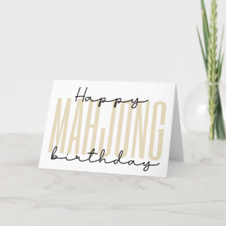 Gelukkige verjaardag van mahjong Gevouwen Dank u K Bedankkaart