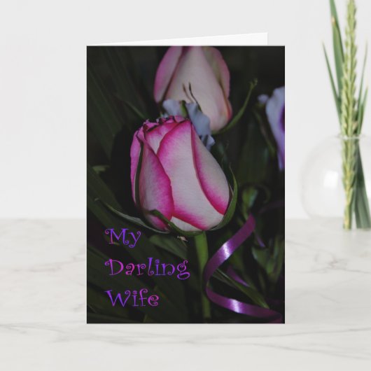 Gelukkige Verjaardag van man tot vrouw Verjaardags Kaart (Voorkant)