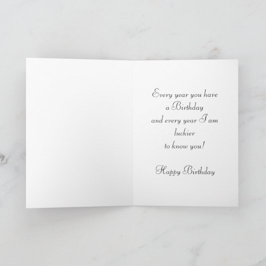 Gelukkige Verjaardag van man tot vrouw Verjaardags Kaart (Binnen)