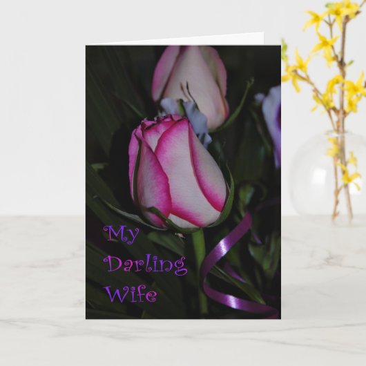 Gelukkige Verjaardag van man tot vrouw Verjaardags Kaart (Gele Bloem)