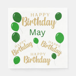 Gelukkige verjaardag van mei verjaardagen Papier N Servet