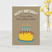 Gelukkige verjaardag van mijn broer van een andere kaart (Gele Bloem)