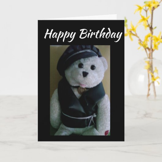 GELUKKIGE VERJAARDAG VAN MIJN **FAVORIETE TEDDYBEA KAART (Gele Bloem)