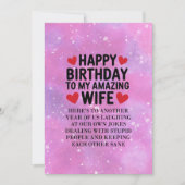 Gelukkige verjaardag van mijn geweldige vrouw kaar (Voorkant)