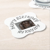 Gelukkige verjaardag van mijn hond kartonnen onderzetters (Gekanteld)