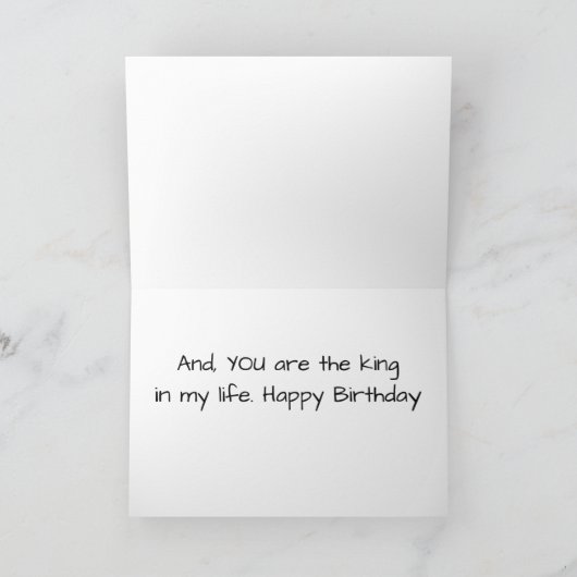 GELUKKIGE VERJAARDAG VAN MIJN KONING GEBOREN IN NO KAART (Binnen)