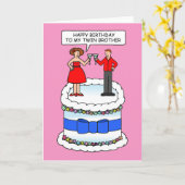 Gelukkige verjaardag van mijn tweelingbroer kaart (Gele Bloem)