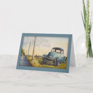 Gelukkige verjaardag van mijn vader, Blue Truck Kaart