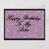 Gelukkige verjaardag van mijn zus briefkaart (Voorkant)