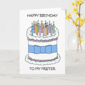 Gelukkige verjaardag van mijn zus kaart (Gele Bloem)