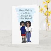 Gelukkige verjaardag van mijn zuster kaart (Gele Bloem)