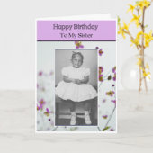 Gelukkige verjaardag van mijn zuster kaart (Gele Bloem)