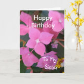 Gelukkige verjaardag van mijn zuster kaart (Gele Bloem)
