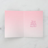 Gelukkige verjaardag van mijn zuster Pink Peonies Kaart (Binnen)