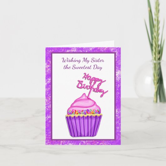 Gelukkige verjaardag van mijn zweet zuster kaart (Voorkant)