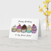 Gelukkige verjaardag van mijn zweet zuster kaart (Gele Bloem)