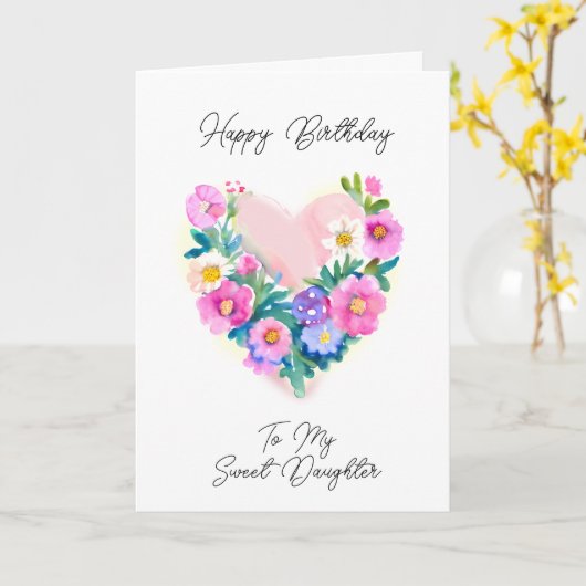 Gelukkige verjaardag van mijn zweet zuster kaart (Gele Bloem)