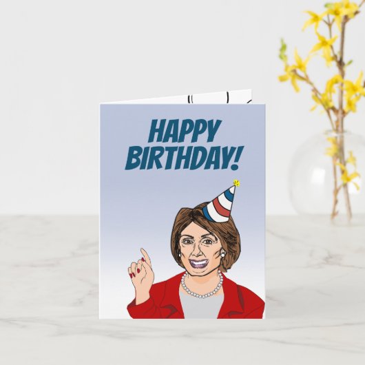 Gelukkige verjaardag van Nancy Pelosi Kaart (Gele Bloem)