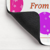 Gelukkige verjaardag van ons allemaal heldere ball muismat (Hoek)