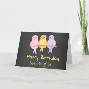 Gelukkige verjaardag van ons allemaal kaart