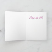 Gelukkige Verjaardag Van Ons Allemaal Pinguïn Met  Kaart (Binnen)